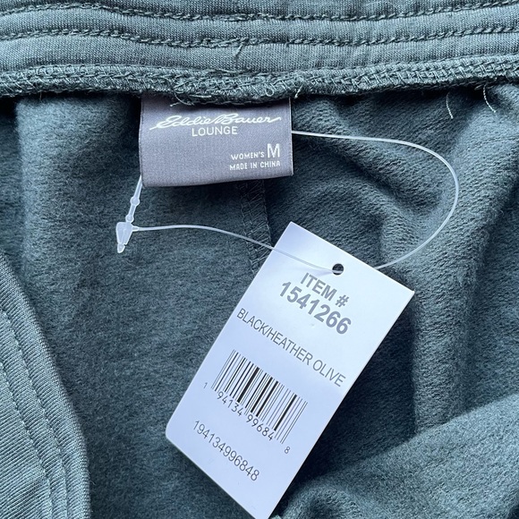 Eddie Bauer Womens Fleece Lounge Joggers M, Heather Olive new with tags casual - Picture 4 of 5